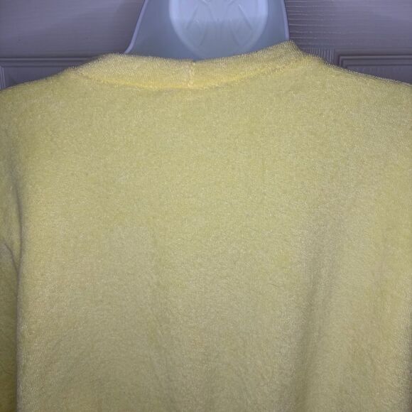 Elan Lenon Custard Yellow Cropped Terry Top Beach Top M - Picture 10 of 12